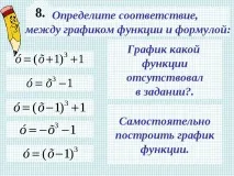 Презентація з математики на тему – quot; Кубічна функція – quot; (7 клас) математики