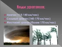 Презентація на тему - Урагани, бурі, смерчі - з ОБЖ для 6 класу презентація