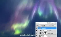 Північне сяйво в горах · «Світ Фотошопу» північне