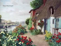 Вишивка стрічками Ірини Нестерович, Затишок та тепло мого будинку вишивка