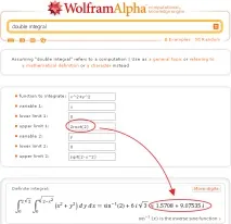 WolframAlpha українською Калькулятор подвійних інтегралів у Wolfram, Alpha українською