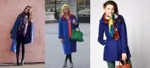 Аксесуари до синього пальта аксесуари