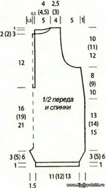 Боді спицями та гачком для новонароджених боді