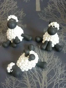 Як зліпити овечку з глини чи мастики глини