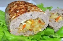 М’ясний рулет з капустою та яйцем - покроковий рецепт з фото на рулет