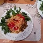 Пангасіус з овочами в лимонно-гірчичному маринаді лимонно-гірчичному