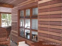 Застосування планкету з модрини при облицюванні будинку - Будівництво будинку - Дерев’яні будинки модрини