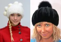 Жіночі норкові шапки – модні моделі з вушками, помпоном норкові
