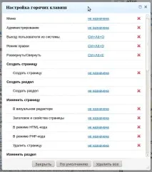 1С-Бітрікс Розробникам - Гарячі клавіші клавіші