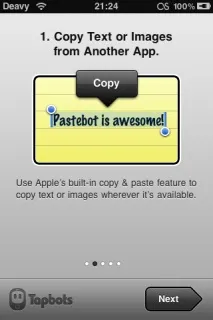 Pastebot. Менеджер буфера обміну для iPhone обміну