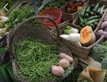 Гра 94% На картинці овочі в кошиках, які асоціації картинці