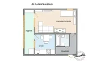 Як з однокімнатної квартири зробити двокімнатну до та після після