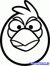 Як намалювати Синього птаха з Angry Birds олівцем поетапно намалювати