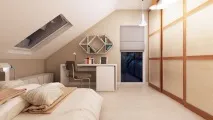 Як обставити мансарду меблями - Interior Design меблями