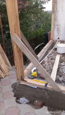 Каркасне будівництво або як ми добудовували ванну та передпокій (Багато фото), Зроби Сам будівництво