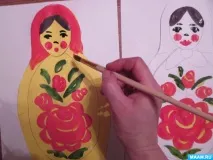Полхів-майданський розпис матрьошки (підготовча група) підготовча
