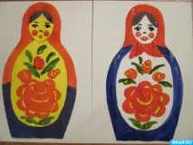 Полхів-майданський розпис матрьошки (підготовча група) полхів-майданський