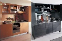 Чудові приклади крихітних кухонь для маленьких квартир кухонь