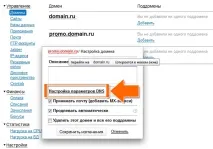 Прив’язка домену та піддомена в панелі прив