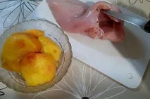Рецепт Курячий рулет з покроковим персиком з фотографіями. рецепт