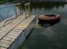 Саморобний пліт – дебаркадер для водойми з пластикових каністр пліт