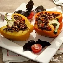 Запечений перець з курячими серцями - покроковий рецепт з фото на курячими