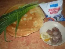 Млинці з картоплею під оселедцем оселедцем