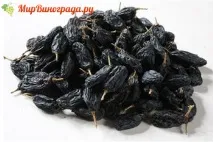 Чорний родзинки калорійність, лікувальні якості якості