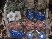Квіти з тканини для маленьких модниць або симпатичні резиночки для волосся. модниць