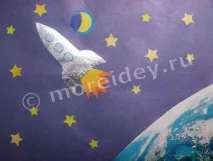 Дитячі аплікації на тему космосу, 2 варіанти, МОРЕ творчих ідей для дітей дитячі
