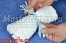 Як зробити сніговика з рушника сніговика