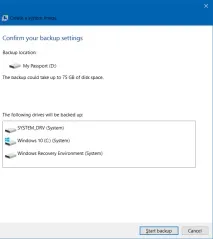 Як створити системний образ Windows 10 створити