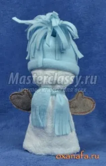 Як зробити сніговика з рушника рушник