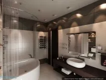 Натяжна стеля у ванній кімнаті фото кімнаті