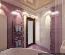 Натяжна стеля у ванній кімнаті фото стелі