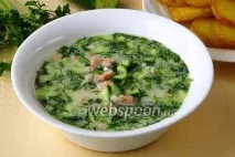 Окрошка м’ясна з фото, Рецепт м’ясної окрошки, Окрошка з шинкою на ясна