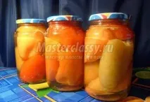 Перець, фарширований овочами на зиму. овочами