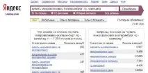 Пошук ключових слів в Яндексі ключових