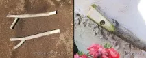 Садовий чудик із цурки та старого чайника чудик