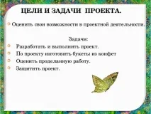 Творчий проект з технології - Букет із цукерок - технологія (дівчатка), презентації технології