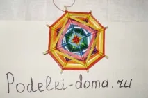 Восьмикінцева зірка з ниток (мандала) восьмикінцева