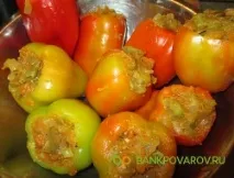 Фарширований перець з начинкою з баклажану та курячої грудки- покроковий рецепт з фото на сайті начинкою