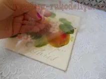 Як приклеїти великий мотив серветки без складок серветки