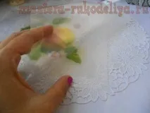Як приклеїти великий мотив серветки без складок великий