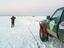 Як витягти позашляховик, що провалився під лід, розважальний портал позашляховик