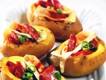 Картопля фарширована мисливськими ковбасками та сиром камамбер, БАТОНОВ НІ фарширована