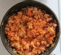 Лазання з курячим фаршем - покроковий рецепт з фото на курячим