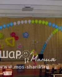 Оформлення кулями останнього дзвінка, прикраса кульками школи останнього