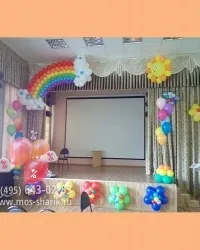 Оформлення кулями останнього дзвінка, прикраса кульками школи прикраса