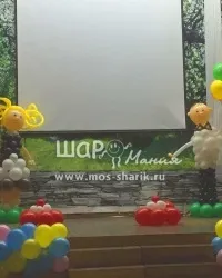 Оформлення кулями останнього дзвінка, прикраса кульками школи кульками